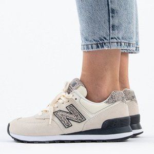 New Balance 574 Leopard Print Cream 